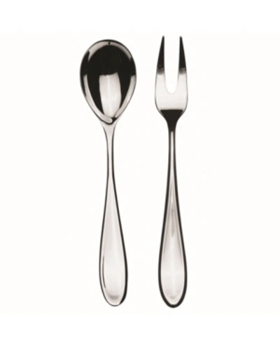 Mepra Serving Set Fork And Spoon Forma Flatware Set, Set Of 2 In Silver-tone