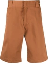 Carhartt Logo-patch Chino Shorts In Brown
