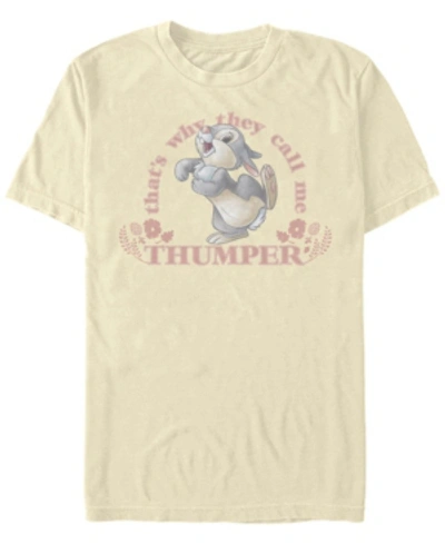 Fifth Sun Men's Bambi Call Me Thumper Short Sleeve T-shirt In Natural