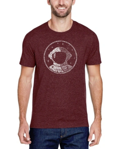 La Pop Art Men's Premium Blend Word Art I Need My Space Astronaut T-shirt In Burgundy