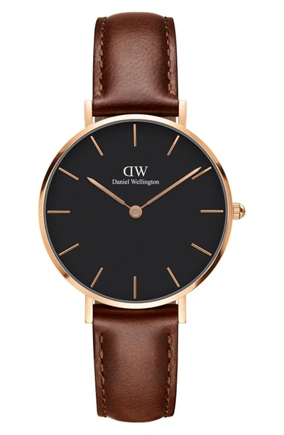 Daniel Wellington Petite St. Mawes Rose Goldtone Stainless Steel Leather-strap Watch In Nocolor