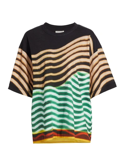 Dries Van Noten Len Lye Stripe T-shirt In Multicolour