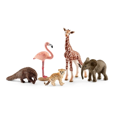 Schleich Kids' 5 Wild Life Animals In White