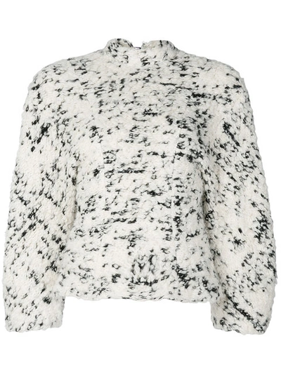 A.w.a.k.e. Textured Mock Neck Sweater In White