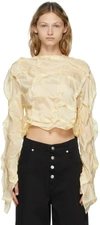 Acne Studios Tie-fastening Long-sleeve Blouse In Bch Coconut White