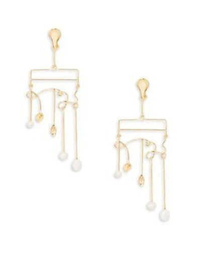 Aurelie Bidermann Sirocco Baroque Pearl & 18k Gold Dipped Drop Earrings