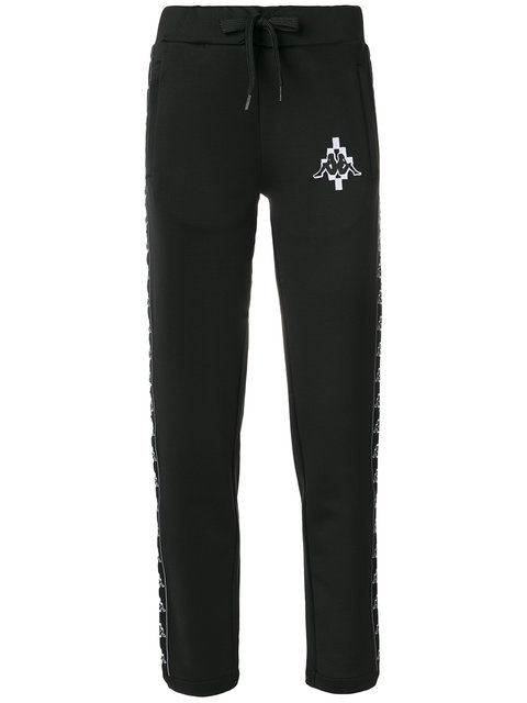 Marcelo Burlon County Of Milan Black Cotton Kappa Pants In 1001 Black ...