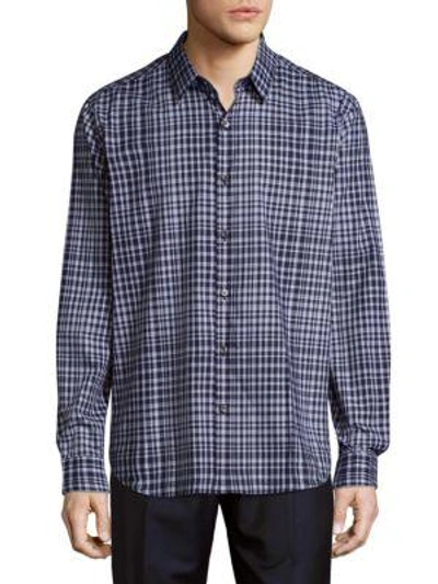 Theory Sylvain Inkster Fading Cotton Casual Button-down Shirt