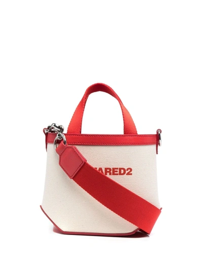 Dsquared2 Shopping Crossbody Bag With Logo In White
