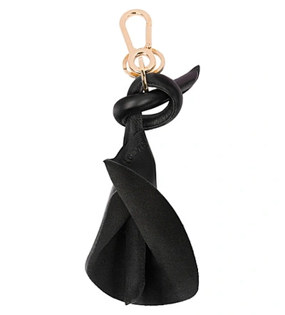 Loewe Calla Leather Charm In Black