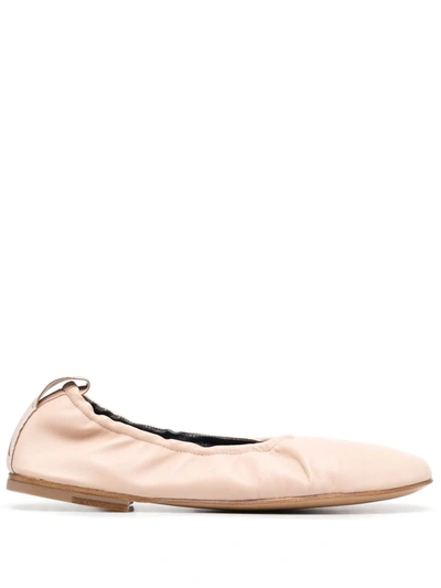 Lanvin Square-toe Ballerina Shoes In Neutrals