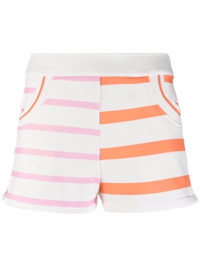 Solid & Striped The Sophie Colour-block Striped Jersey Shorts In Pink