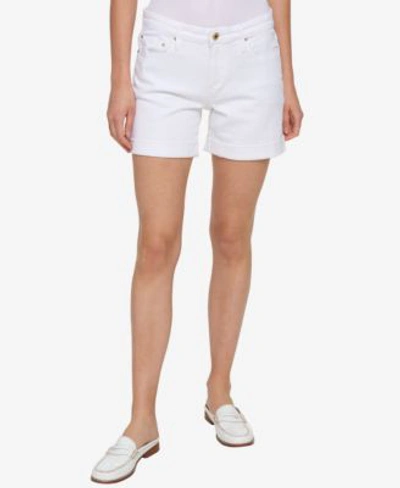 Tommy Hilfiger Women's Th Flex Cuffed Bermuda Shorts In White