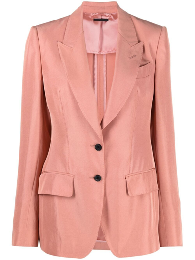 Tom Ford Heavy Twill Deconstructed Jacket In Salmon