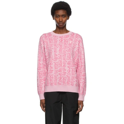 Marc Jacobs Pink Heaven By  Scribblez Sweater In 650 Pink