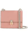 Fendi Small Kan I Scallop Leather Shoulder Bag - Pink In English Rose