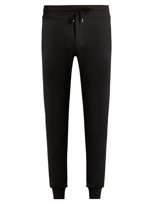 Frescobol Carioca Slim-leg Stretch-cotton Track Pants In Black | ModeSens