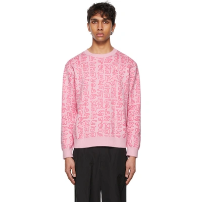 Marc Jacobs Pink Heaven By  Scribblez Sweater In 650 Pink