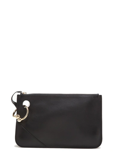 Jw Anderson Punch Hole Clutch Bag In Black