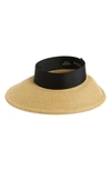 Eric Javits Halo Visor In Natural/black
