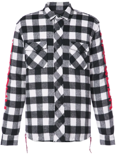 Haculla Fame Money Enemies Shirt In Black White Plaid