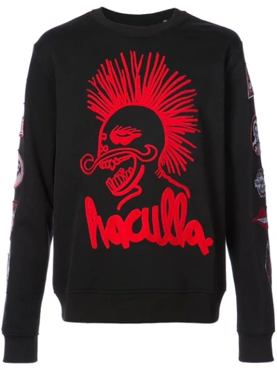 Haculla Back Print Cotton Sweatshirt In Black