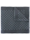 Gucci Gg Jacquard Scarf In Grey