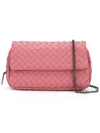 Bottega Veneta Intrecciato Mini Leather Cross-body Bag In Pink