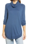 Caslon Turtleneck Tunic Sweater In Blue Ensign