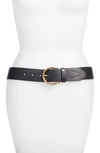 Frye Campus Leather Belt In Black