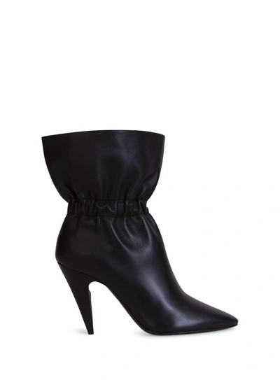 Saint Laurent Etienne Ankle Boots In Smooth Leather In Nero