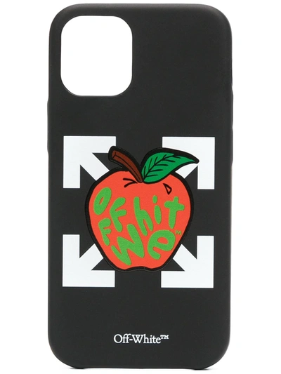 Off-white Kids'  Logo-print Iphone 12 Mini Case In Grigio