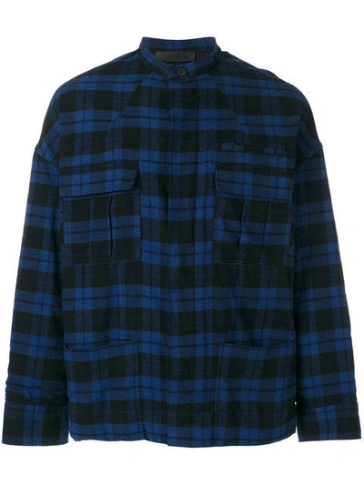 Haider Ackermann Check Plaid Padded Flannel Shirt Jacket In Haider Ackermann Check Plaid Padded Flannel Shirt Jacket In