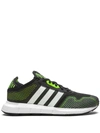 Adidas Originals Adidas Men's Originals Swift Run X Casual Shoes In Black/white/solar Green