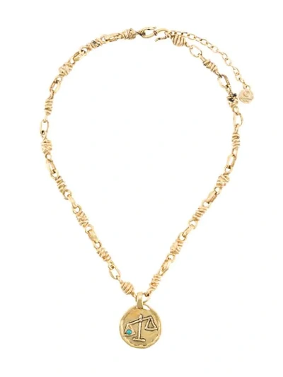 Goossens Talisman Libra Medal Necklace In Gold