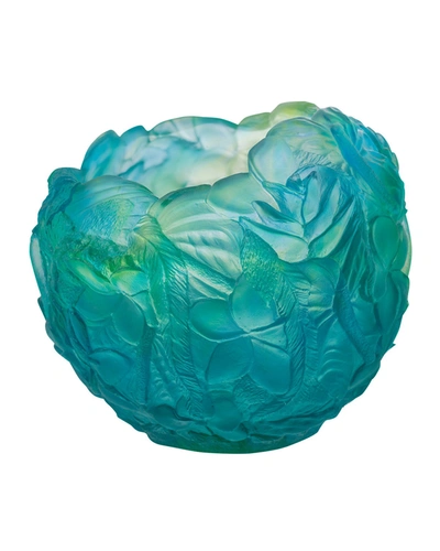 Daum Bouquet Vase, Blue/green
