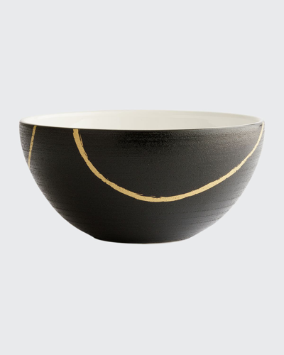 Royal Crown Derby Art Glaze Cereal Bowl In Charcoal