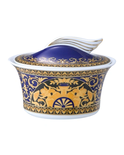 Versace Medusa Blue Covered Sugar Bowl