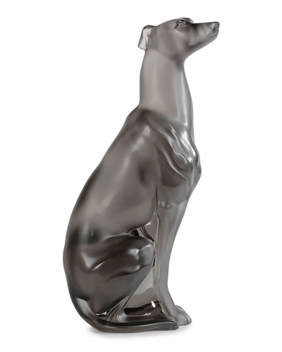 Lalique Gray Greyhound Sculpture