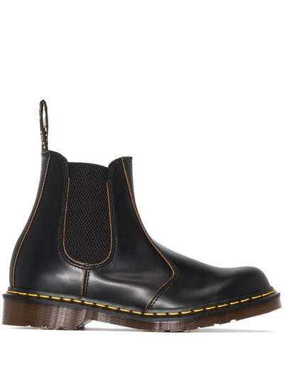 Dr. Martens' Black Vintage 2976 Leather Chelsea Boots In Schwarz
