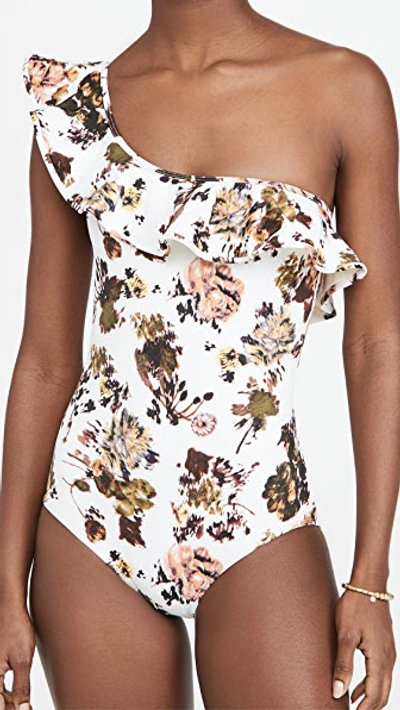 Ulla Johnson Martina One-shoulder One-piece Swimsuit In Desert