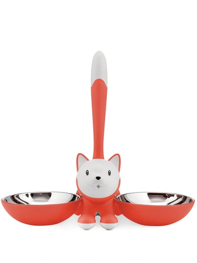 Alessi Nocolor Tigrito Thermoplastic Resin And Stainless Steel Cat Bowl