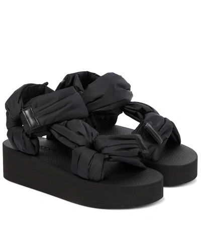 Redv Platform Sandals With Bows In Black