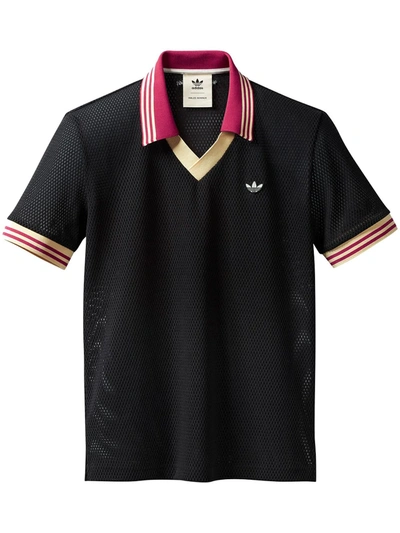 Adidas Originals X Wales Bonner Mesh Polo Shirt In Vermillion