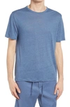 Vince Men's Linen Jersey T-shirt In Tahoe Blue