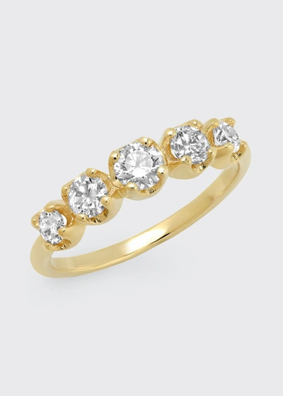 Jennifer Meyer 18k Gold Graduated Diamond Ring
