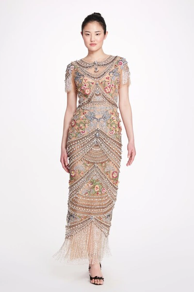 Marchesa Fully Embellished Evening Gown