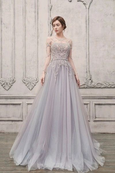 The Atelier Couture Embellished Illusion A-line Gown