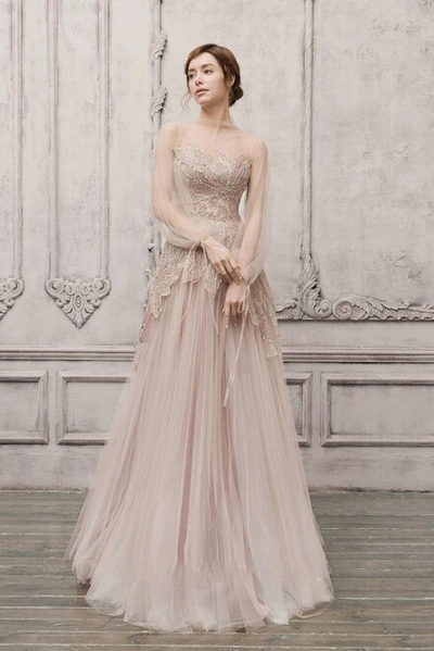 The Atelier Couture Sheer Illusion Embellished Gown