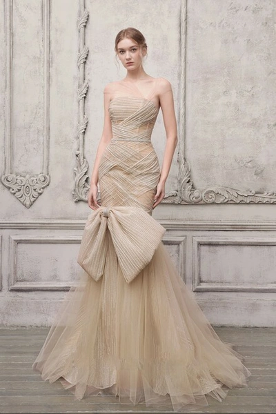 The Atelier Couture Strapless Illusion Trumpet Gown